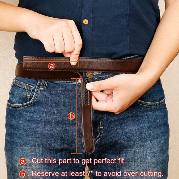 Mens Leather Ratchet Adjustable Dress Belt Brown Mens Leather Ratchet Adjustable Dress Belt Brown